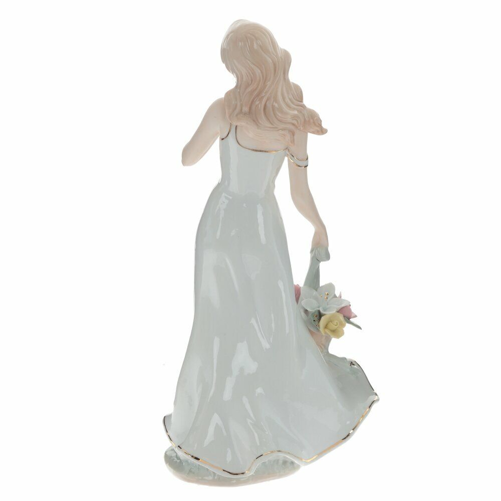 GAEM Фигурка декоративная "Девушка с корзиной цветов", L17 W13 H34,5 см