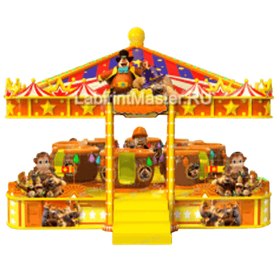 Электрическая Аттракцион карусель «Обезьянки», 7×6×3,8 м
