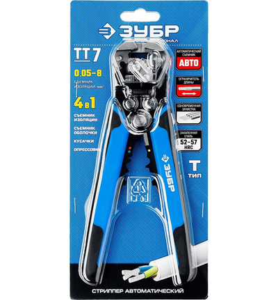 ЗУБР ТТ-7, 0.05 - 8 мм2, автоматический стриппер, Профессионал (22669)