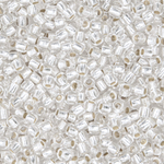 Японский бисер TOHO Round 11/0 (№21F), с внутренним серебрением, прозрачный матовый