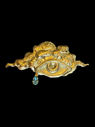 Брошь ГЛАЗ со стразами (под заказ)