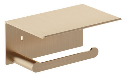 Держатель для туалетной бумаги с полочкой нерж. сталь VERONA 16876.G золото