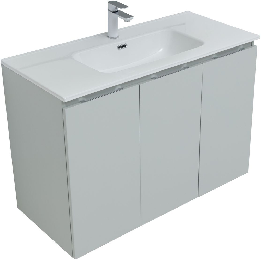 Мебель для ванной Aquanet Алвита New 100 3 дверцы, серый
