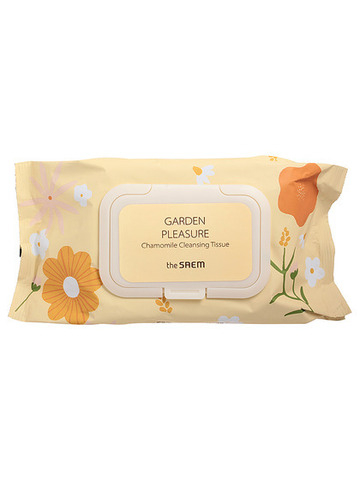 THE SAEM Салфетки косметические влажные/Garden Pleasure Chamomile Cleansing Tissue, набор 100шт