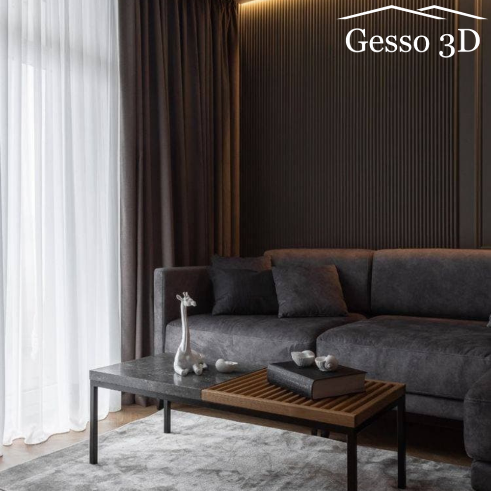 Гипсовая 3D панель Рейка