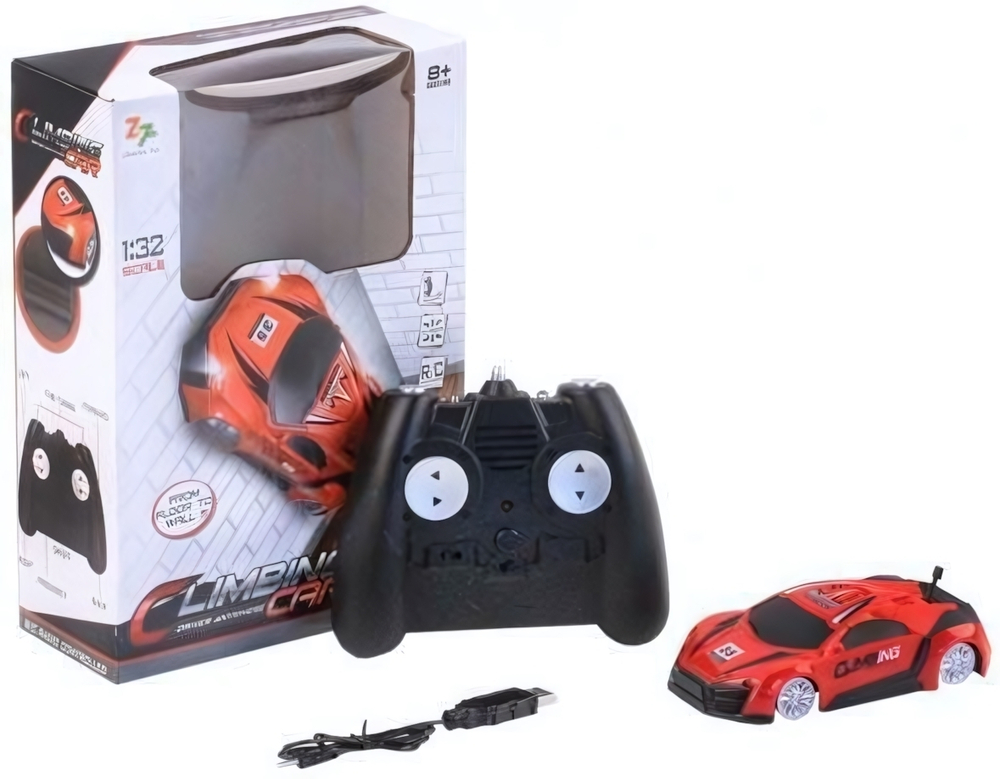 Машина на р/у 17,5*8*25см. антигравитационная,с заряд.устр.коробка (ездит по стенам и потолку) JB1100222