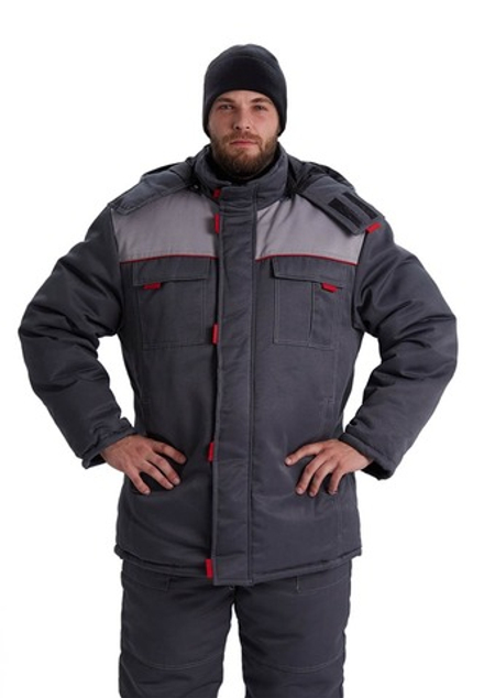 Костюм мужской "Фаворит" зимний брючный т.серый со светло-серым