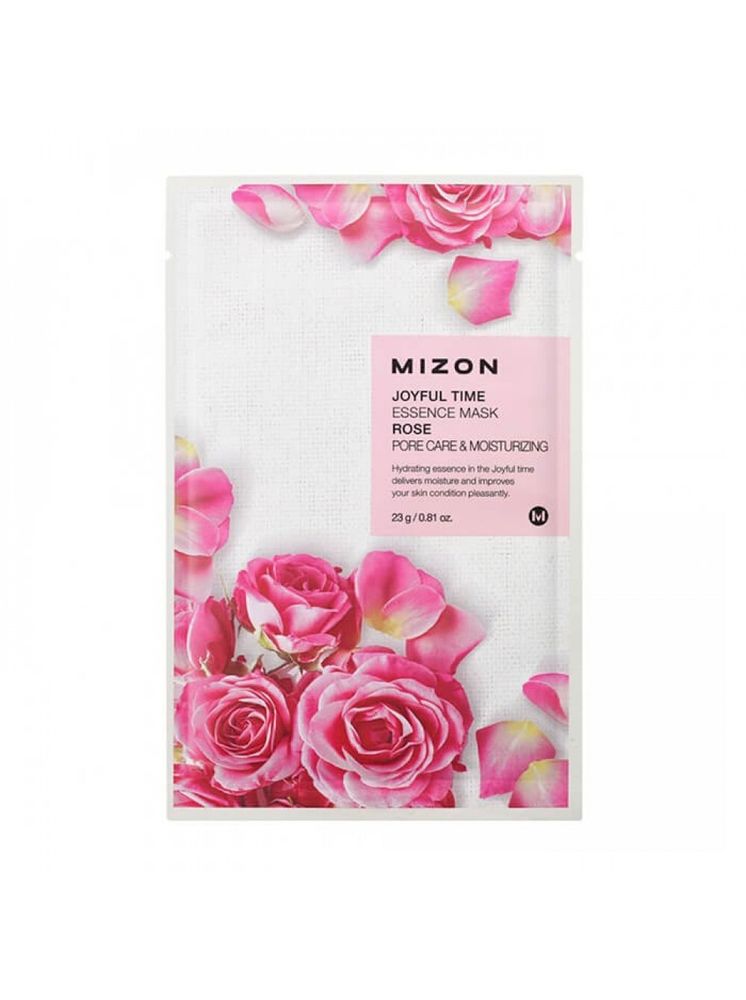 Маска для лица тканевая Mizon Joyful Time Essence Mask Rose, с экстрактом лепестков розы, 23 мл