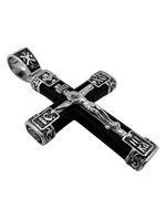 Крест деревянный с элементами серебра "Спаси и Сохрани"