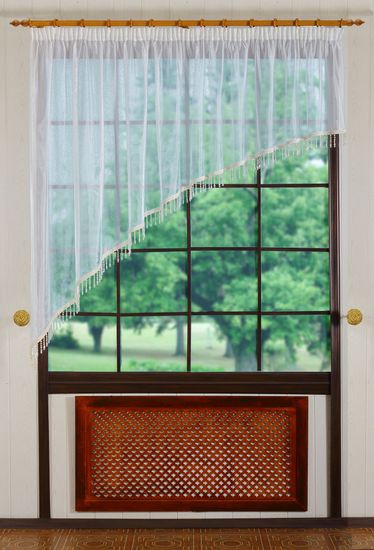 Полуарка со стеклярусом. Businka (крем)