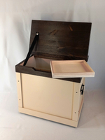 Сундук сиденье (мини-погреб) СВЕТЛОГОРЫ компактный для кухни. Бежевый, «палисандр»