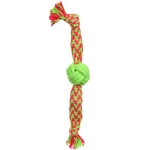 Игрушка-канат для всех пород собак «Счастливый хвост!», цвет ярко-зеленый, 40*6см/90гр