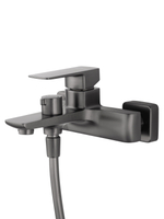 Смеситель для ванны с душем WONZON & WOGHAND EDGE, Темный графит (WW-88639003A-BGM)