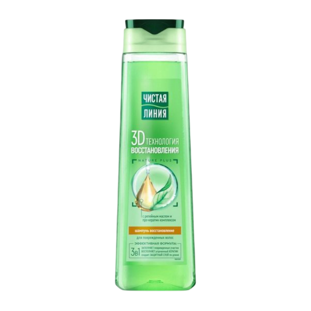 Шампунь "Чистая линия" для поврежденных волос 400мл