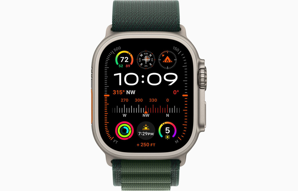 Умные часы Apple Watch Ultra 2 49мм GPS+Cellular Natural Titanium Case/Dark Green Alpine Loop