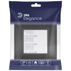 Рамка для розеток и выключателей ЭРА Elegance 14-5011-05 Classic, на 1 пост, антрацит