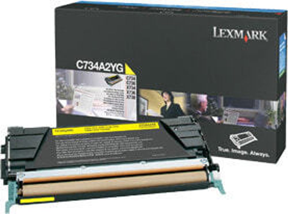 Lexmark C734A2YG тонерный картридж Подлинный Желтый