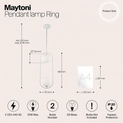 Подвесной светильник Maytoni Ring MOD013PL-02W