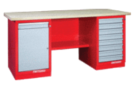 Верстак слесарный 2 тумбы: 1 дверца и 1 ящик/1 дверца и 8 ящиков 01.218 Ferrum
