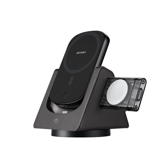 Настольная беспроводная зарядка PITAKA MagEZ Slider 2, съёмный Power Bank 7.5W (4000 мАч) (SL2301)