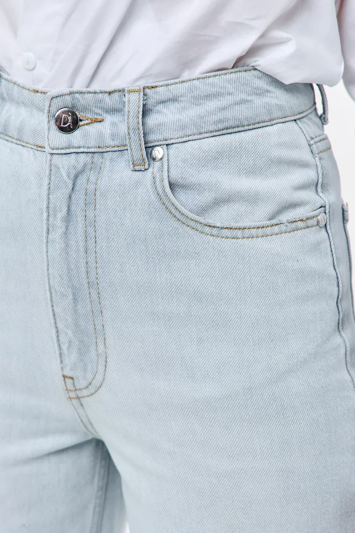 Джинсы Wide Leg голубого цвета