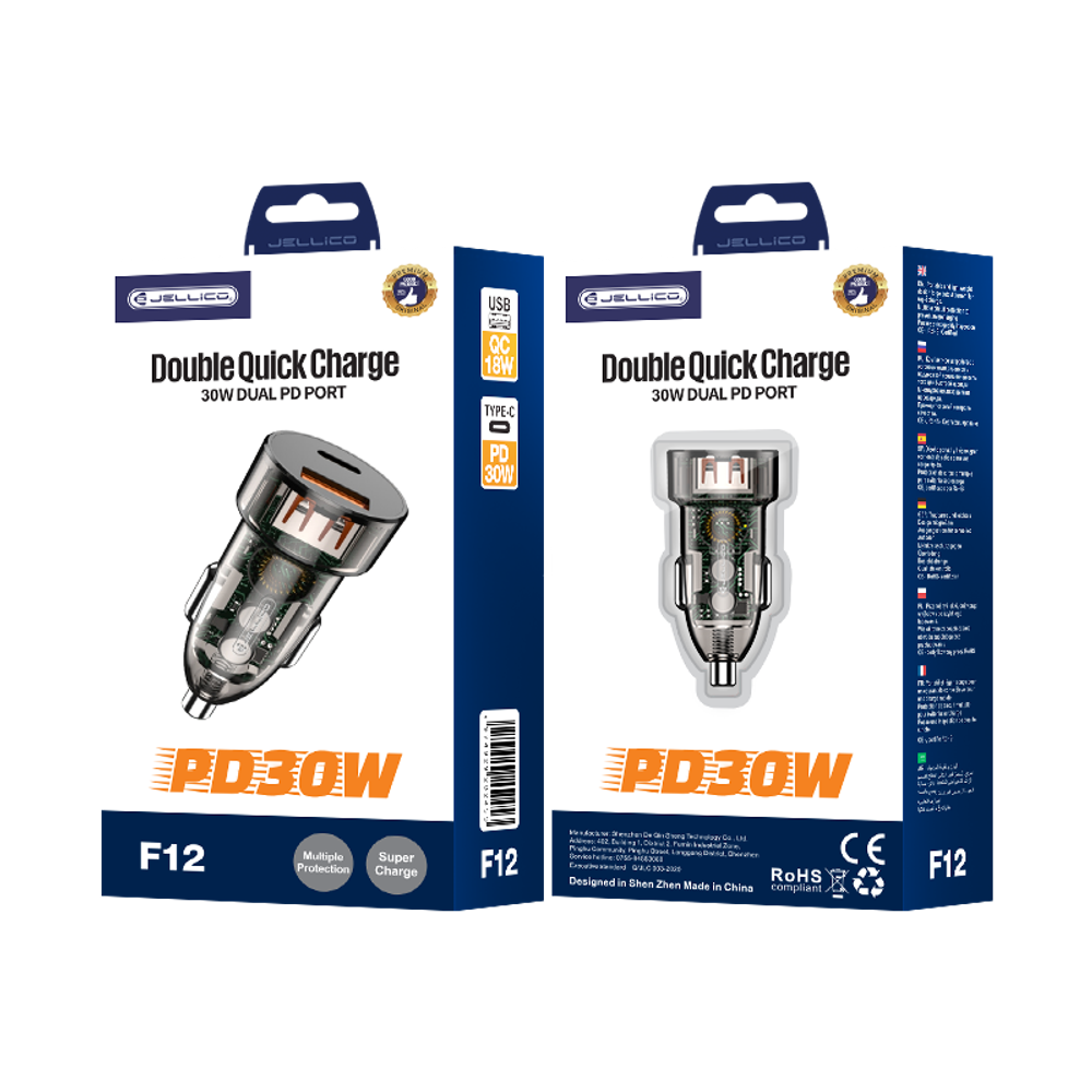 АЗУ JELLICO F12 USB+Type-C 30W