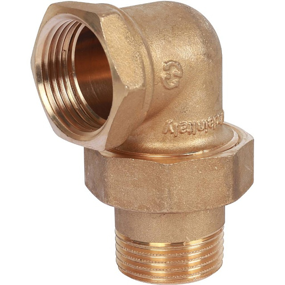 Разъемное соединение (американка) угловое STOUT - 1" (ВР/НР, без покрытия, плоское уплотнение)