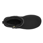 UGG CLASSIC ULTRA MINI ZIP BOOT BLACK