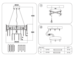 Ambrella Подвесная люстра с хрусталем Traditional TR5297
