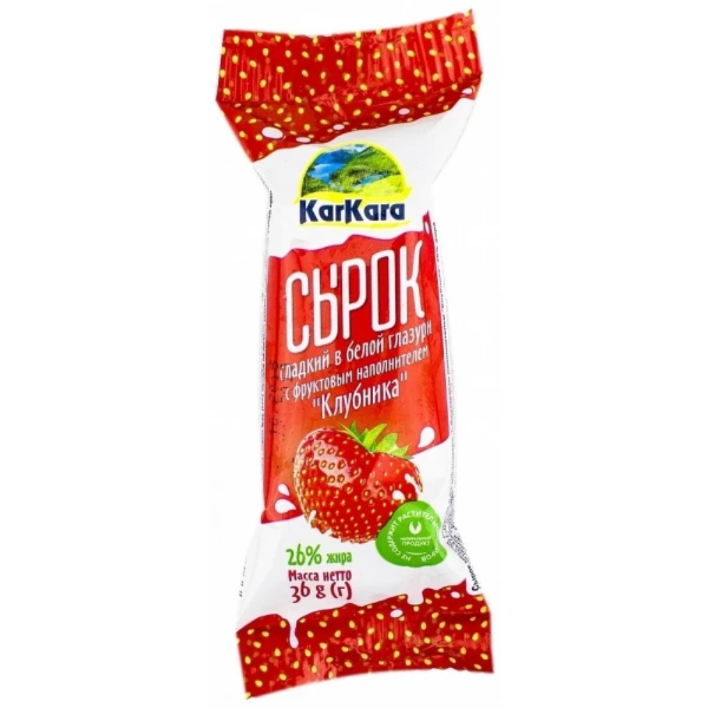 Сырок Номад глазированный Клубника 26% 36 гр