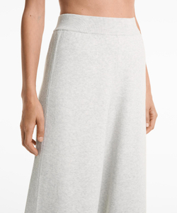 OYSHO Прямые брюки с резинкой по бокам, серый меланж