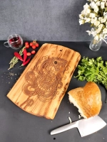 Доска разделочная деревянная из Кедра. "Змея"