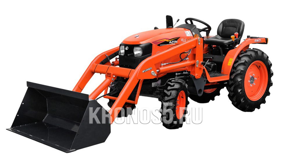 Трактор Kubota | Кубота A211N-OP 9+3 (Kubota India) STD agri 7.00-12 / 8.3-20 (с ПСМ)