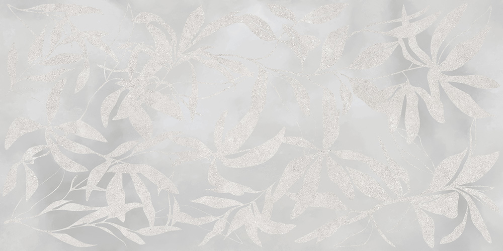 60x120 ArtWall Цветы Серый Матовый Ректификат