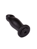 Чёрный анальный фаллоимитатор с ограничительным основанием - 14 см. (Цвет: черный)