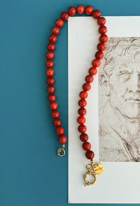 Колье Будапешт из бусин камня