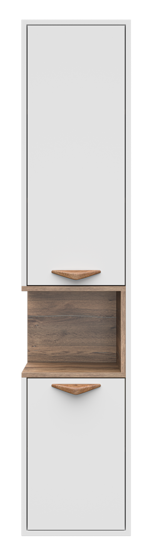 Шкаф - пенал Brevita Bergen 35 подвесной правый (белый)