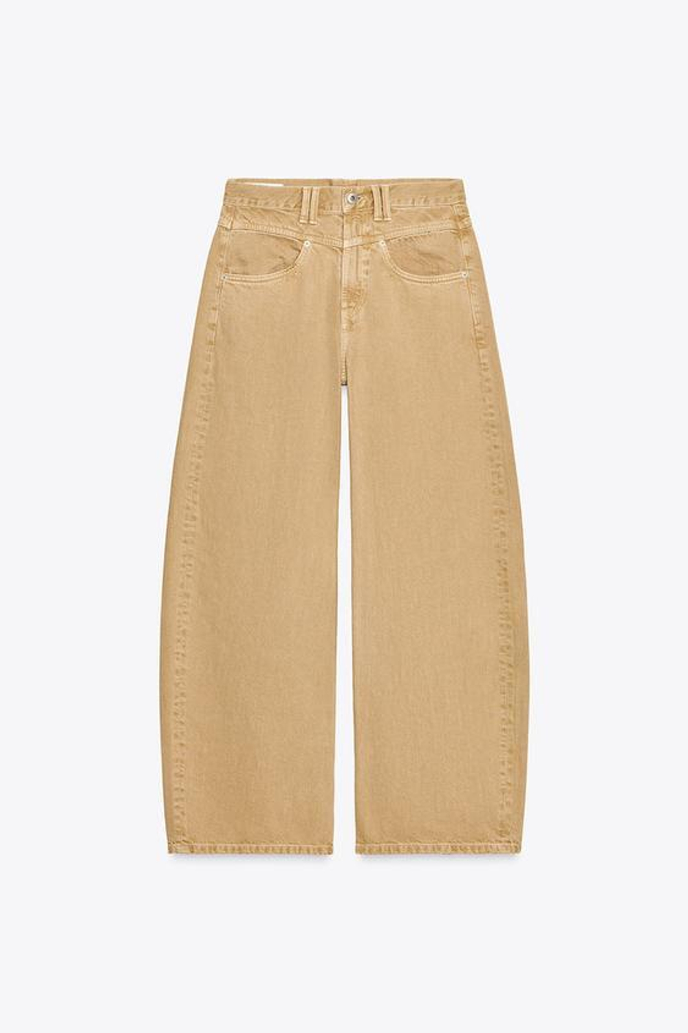 ZARA ДЖИНСЫ TRF BAGGY С НИЗКОЙ ПОСАДКОЙ, ОХРА