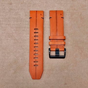 Ремешок кожа / замша 26 мм для Garmin Fenix 7x / 6x / 5x / 3, Enduro 2 / Tactix 7, Tactix Delta быстросъемный (Коричневый/черный)