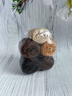 Пряжа для вязания BOURET-rope Бурет шелк шнур микс клубков