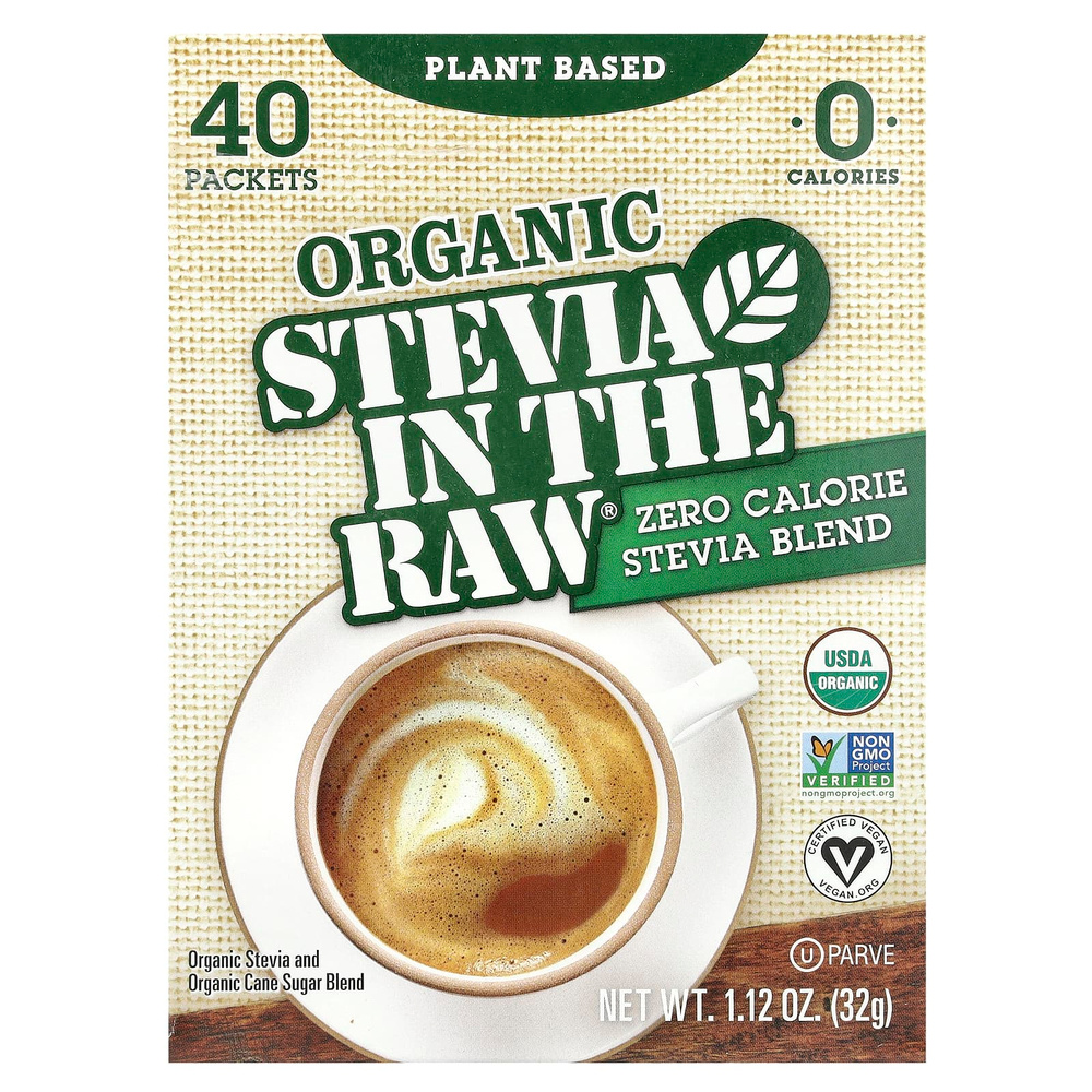 In the Raw, Organic Stevia In the Raw®, ноль калорийная смесь стевии, 40 пакетиков, 32 г (1,12 унции)