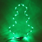 Фигура светодиодная, «Ёлка» дюралайт, 35*20 см, Зеленый (постоянное свечение)