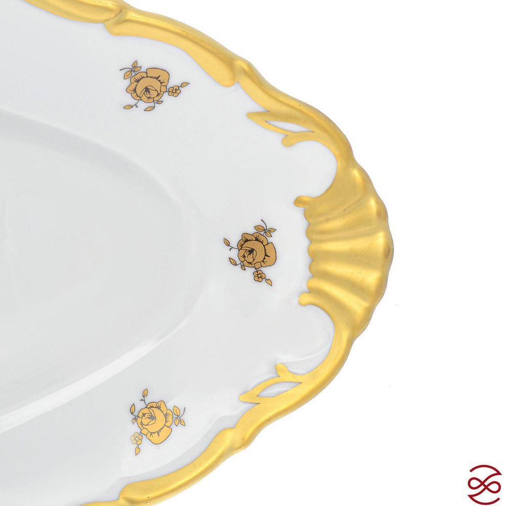 Блюдо для рыбы Queen's Crown Золотая роза 56 см