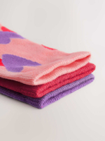 Носки хлопковые для девочки Next E99-468, 3 шт., Розовый, Фиолетовый