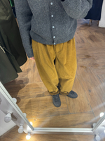 Брюки-бананы из коричневого вельвета