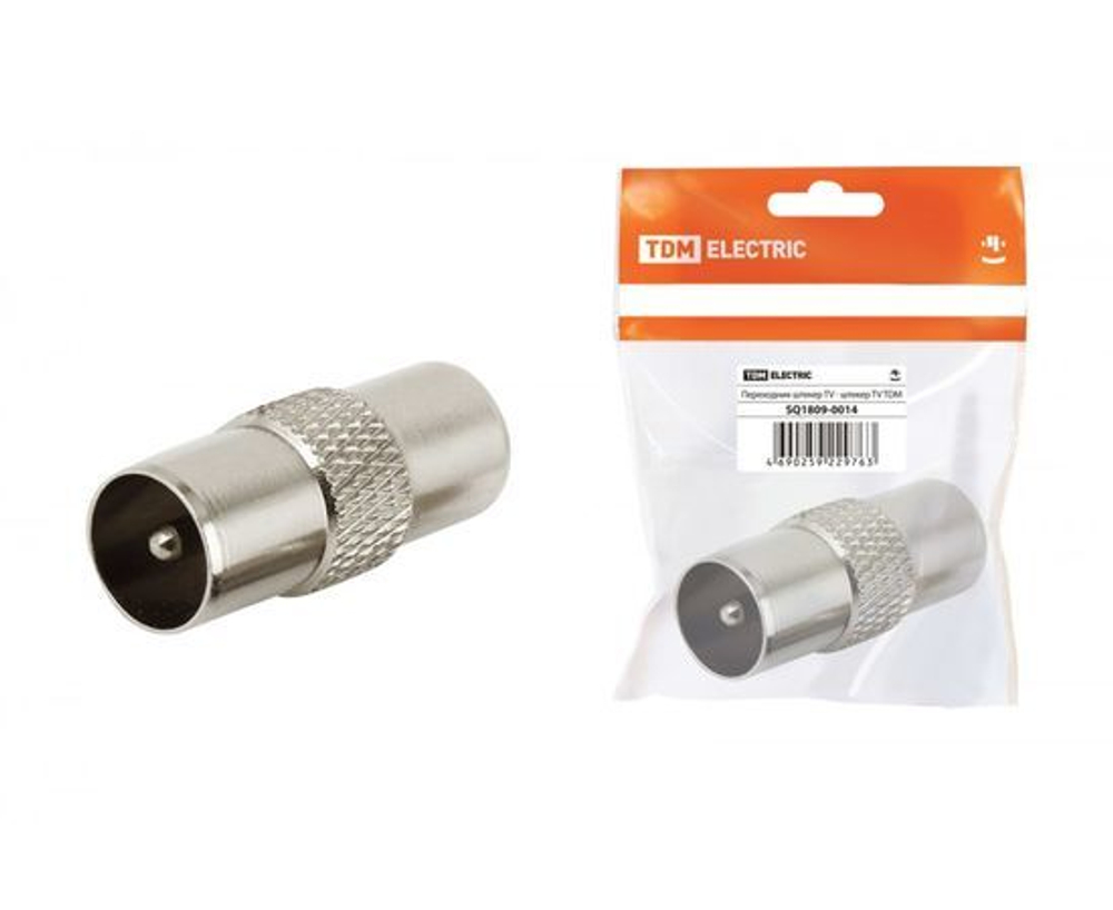 Переходник штекер TV - штекер TV, TDM Electric SQ1809-0014