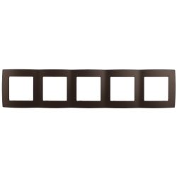 12-5005-13 ЭРА Рамка на 5 постов, Эра12, бронза | Эра 12 Бронза
