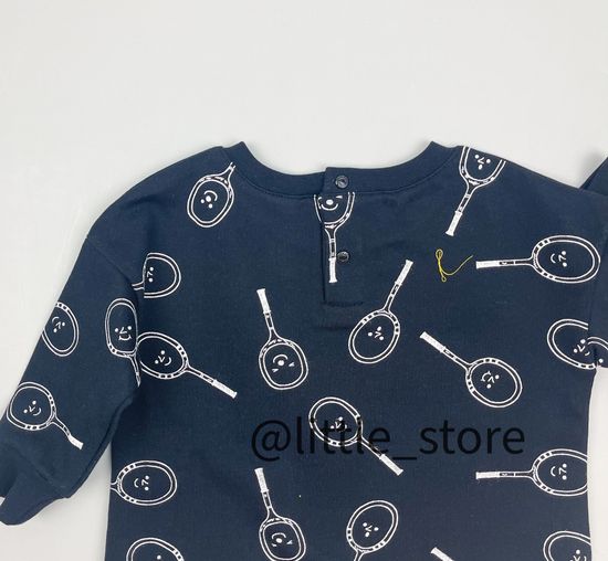 Свитшот "Теннис" из футера, Черный