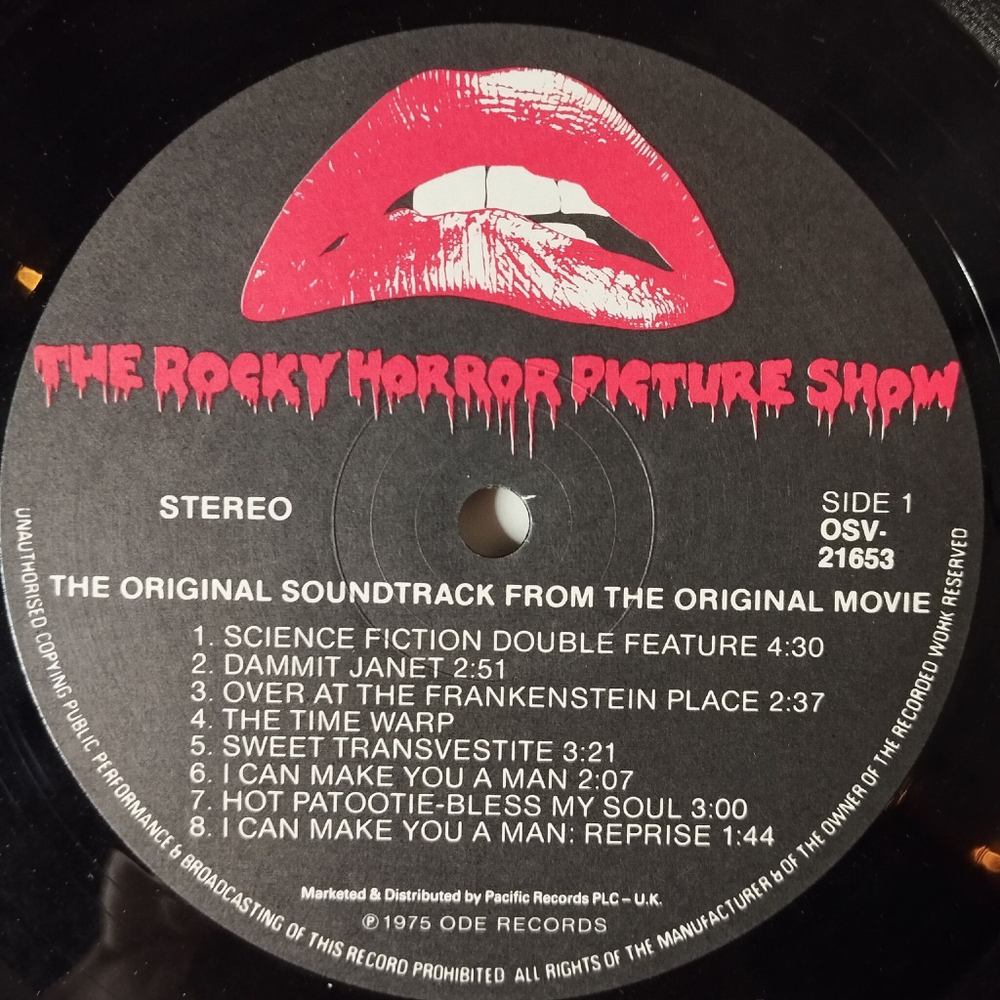Винтажная виниловая пластинка LP The Rocky Horror Picture Show Шоу ужасов Рокки Хоррора (UK 1977)