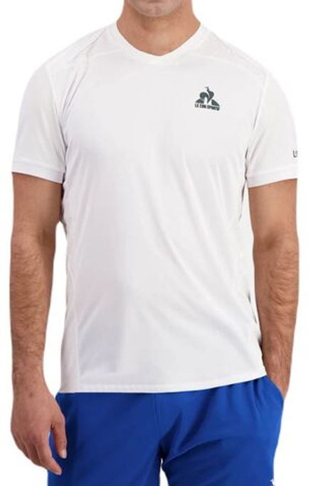 Теннисная футболка Le Coq Sportif Tennis Pro T-Shirt Short Sleeve 24 N°2 - new optical white